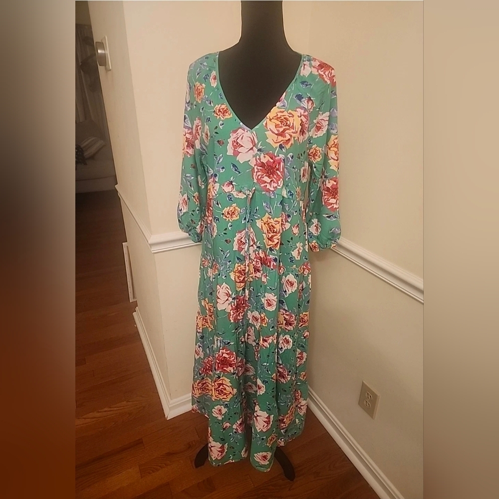The Pioneer Woman Printed Tiered Maxi Dress, Women's Size M Floral